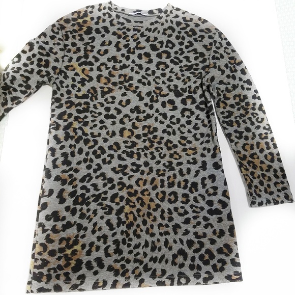 cheetah print sweater dress